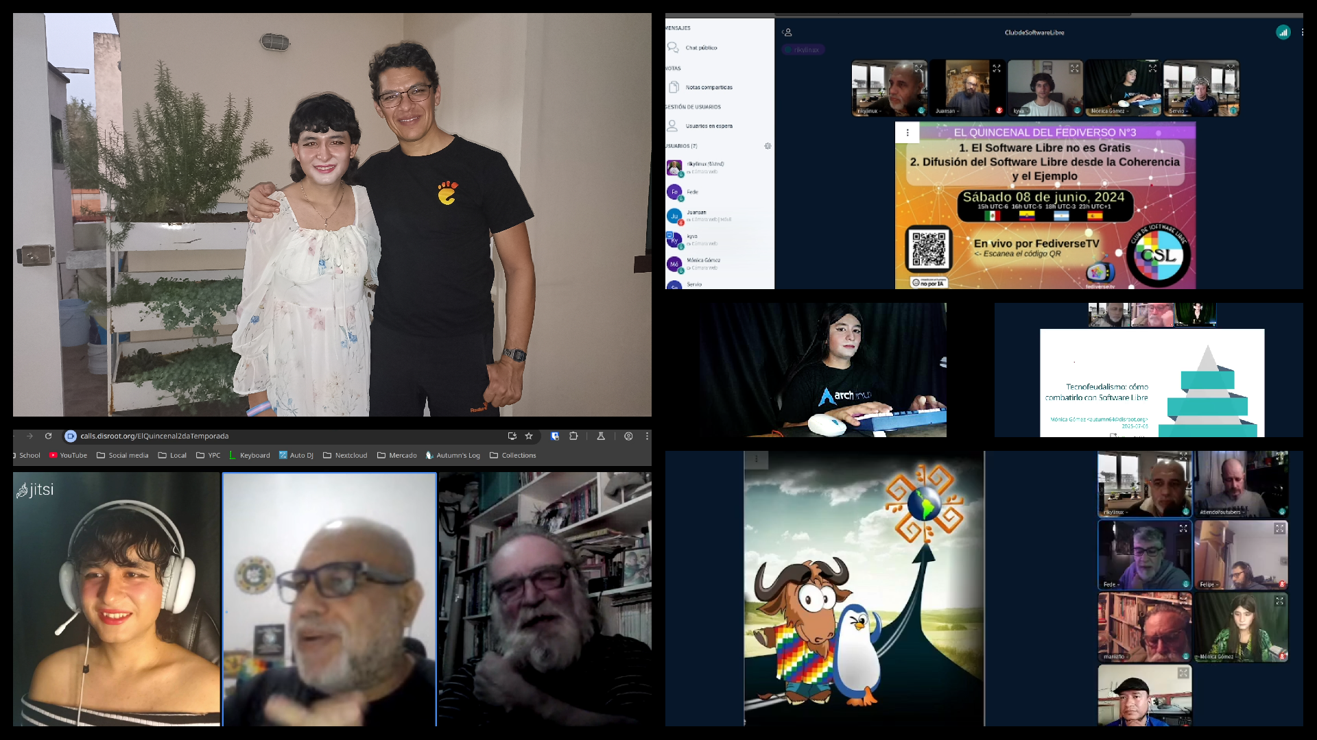 Collage con imágenes de eventos en los que he participado y figuras del SL con las que he convivido